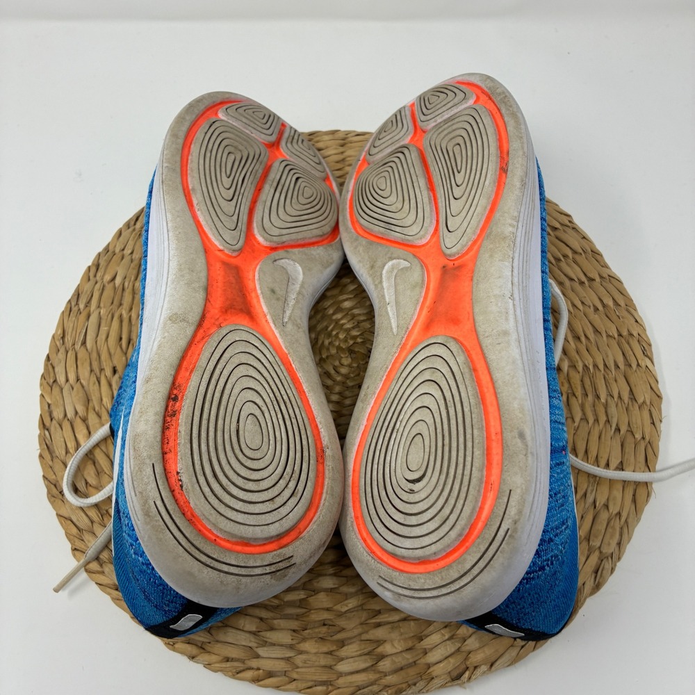 Nike LunarEpic Low Flyknit Blue Orange Running Shoes Men's Size 11 843764-401 - Picture 3 of 9